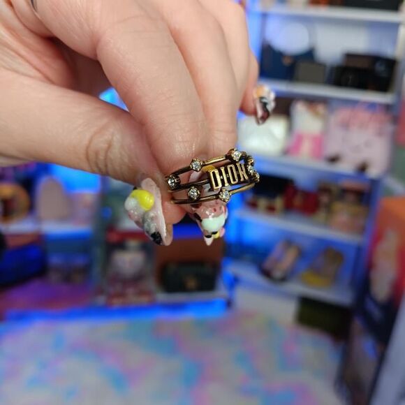 New Unused Dior Jador Gold Plated Ring Size 6 - Picture 6 of 7